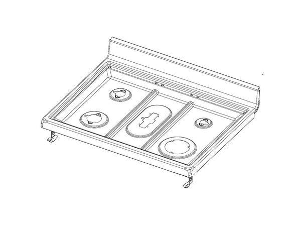 16634189-1-M-Samsung-DG94-04117A-Cooktop Frame Module Assembly