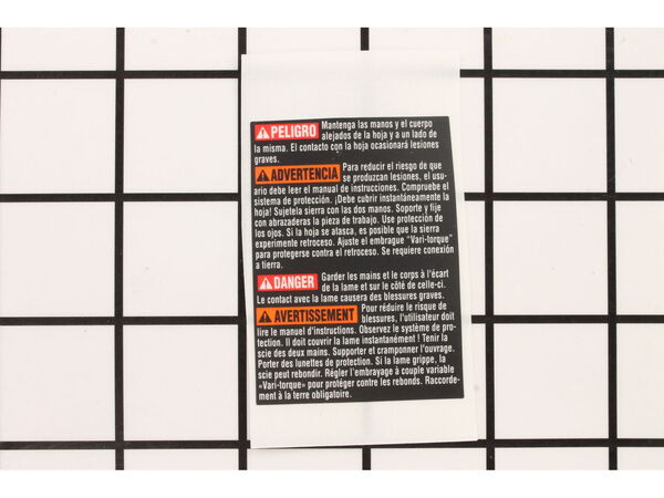 16639172-1-M-Skil-2243684002-Warning Plate
