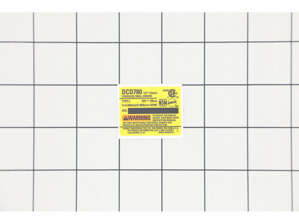 16685946-1-M-DeWALT-N202552-Label Rating Dcd780