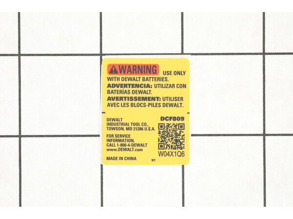 16688549-1-M-DeWALT-N611702-Foot Label Dcf809