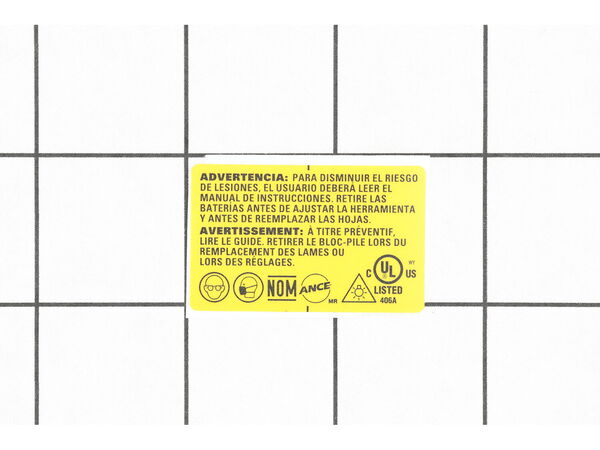 16689184-1-M-DeWALT-N719763-Label Warning Fr/Sp