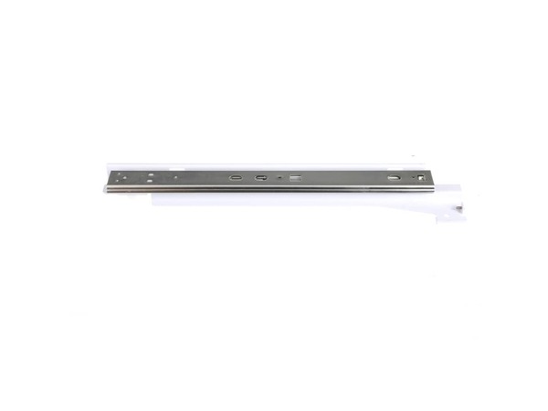 16729810-1-M-GE-WR72X39425-White Freezer Lower Basket Slide And Bracket (Left Side)