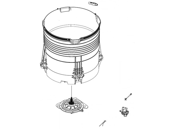 16735610-1-M-Samsung-DC97-22834A-Outer Tub Assembly