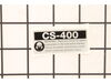 Label- Model-- Cs-400 – Part Number: X503012850