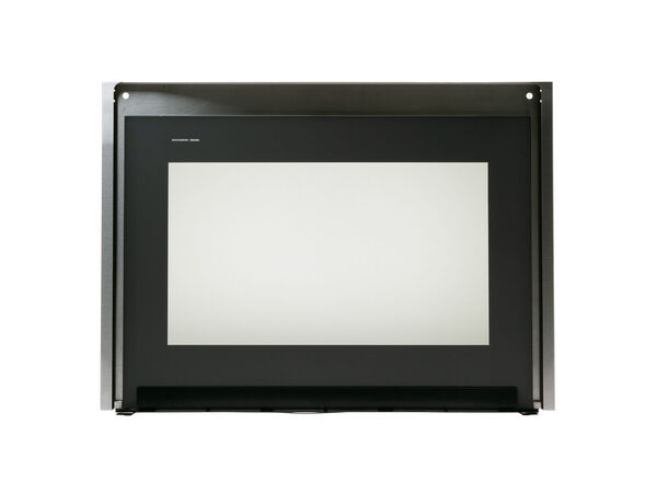 16873610-1-M-GE-WB56X43383-GLASS AND TRIM OUTER DOOR W/ LOGO