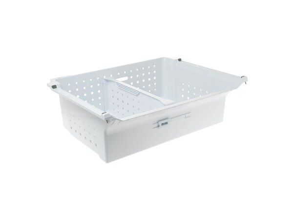16874498-1-M-GE-WR32X42346-WHITE FREEZER LOWER BASKET W/ DIVIDER