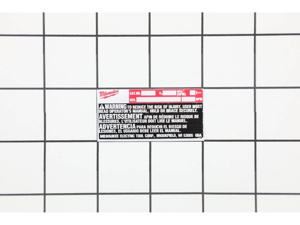 17070434-1-M-Milwaukee-1773973-Service nameplate