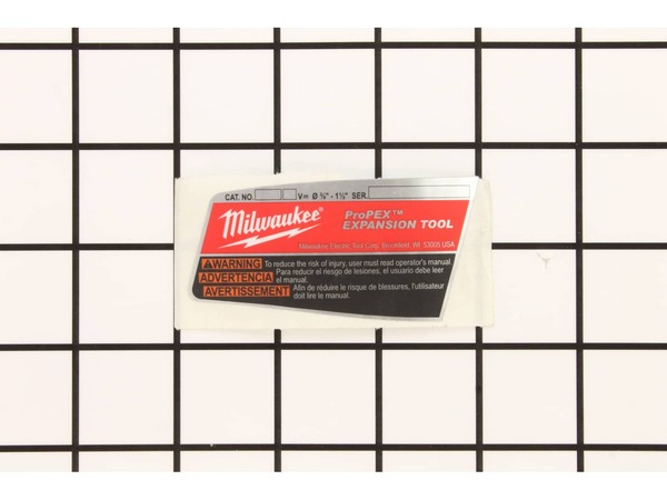 17076123-1-M-Milwaukee-267713-Service nameplate
