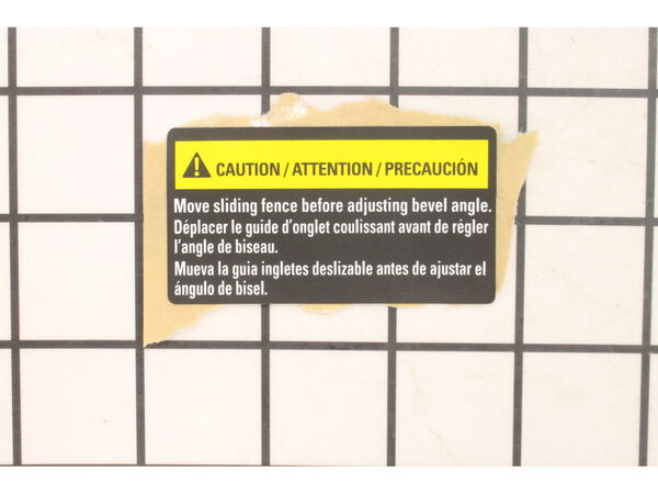 18687001-1-M-Ryobi-089028007706-SLIDING MITER FENCE WARNING LA