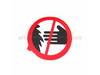NO HANDS WARNING LABEL – Part Number: 089028007709