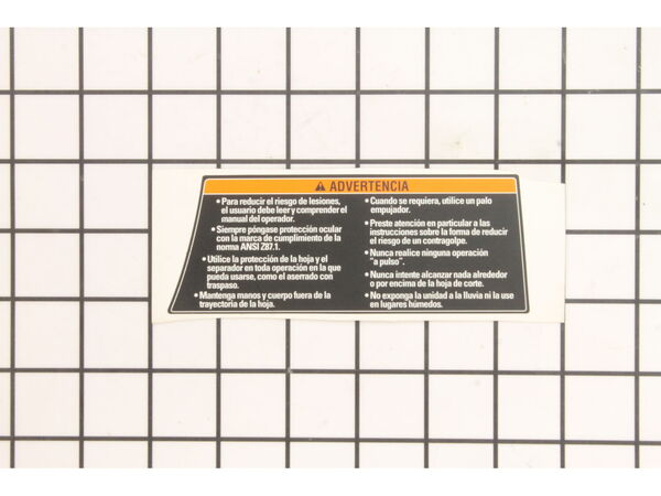 18687265-1-M-Ryobi-089037004913-WARNING LABEL-SPANISH