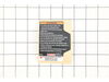 WARNING LABEL (LARGE) – Part Number: 089041033904