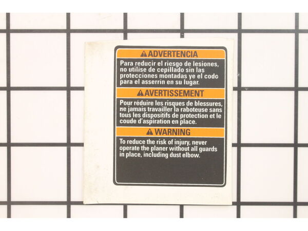 18689058-1-M-Ryobi-089170109908-DUST ELBOW WARNING LABEL