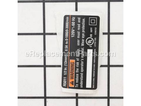 18705224-1-M-Ryobi-940077088-LABEL,DATA (R5011)