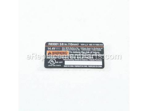 18705276-1-M-Ryobi-940252049-LABEL DATA R83001