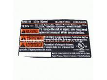 LABEL DATA R861150 – Part Number: 940976310