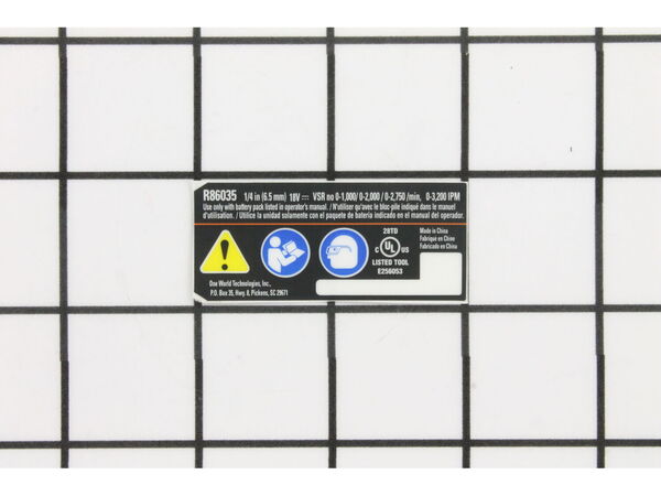 18706219-1-M-Ryobi-941488131-LABEL DATA R86035