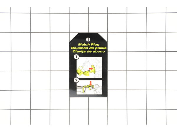 18789750-1-M-Homelite-918016030-MULCH PLUG HANGTAG