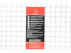 WARNING HANGTAG – Part Number: 940473023