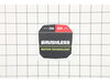 BRUSHLESS LABEL – Part Number: 940617190