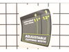 ADJUSTABLE CUTTING WIDTH LABEL – Part Number: 941774001