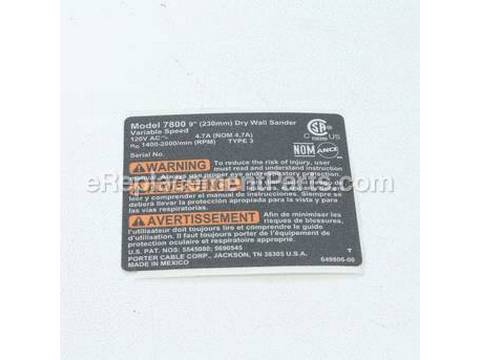 18985741-1-M-DeWALT-649806-00-NAMEPLATE 7800