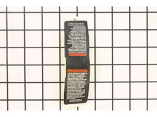 WARNING LABEL – Part Number: 90560317