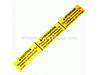 LABEL POWER CORD TRI – Part Number: LA-2876
