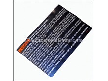 WARNING LABEL – Part Number: N225356