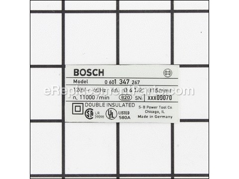 19503674-1-M-Bosch Tool-1611110C58-MANUFACTURERS NAMEPLATE