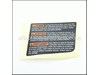 LABEL – Part Number: 1611110Y45