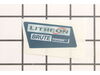 LABEL – Part Number: 2601115374