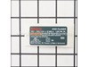 NAMEPLATE – Part Number: 2601116781