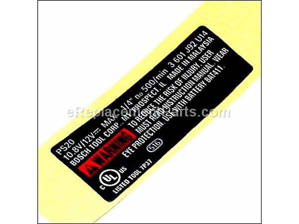 19510091-1-M-Bosch Tool-2609131776-NAMEPLATE