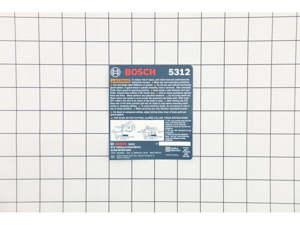 19510825-1-M-Bosch Tool-2610009604-NAMEPLATE