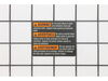WARNING LABEL – Part Number: 2610016568