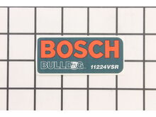 MANUFACTURERS NAMEPLATE – Part Number: 2610906837