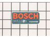 MANUFACTURERS NAMEPLATE – Part Number: 2610906837