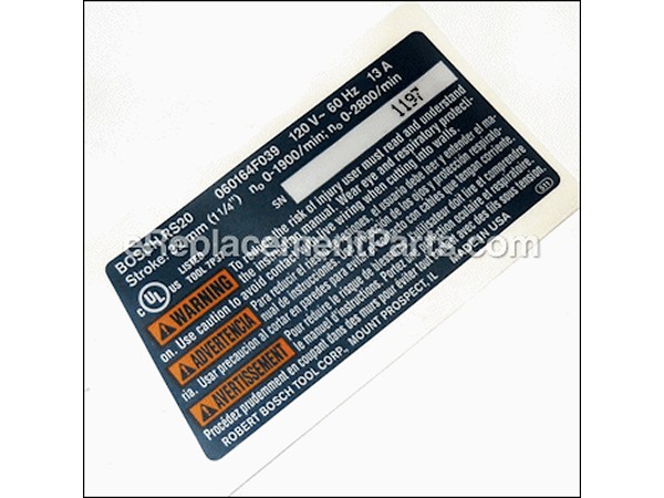 19513083-1-M-Bosch Tool-2610924018-NAMEPLATE