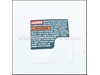 LABEL – Part Number: 2610957984