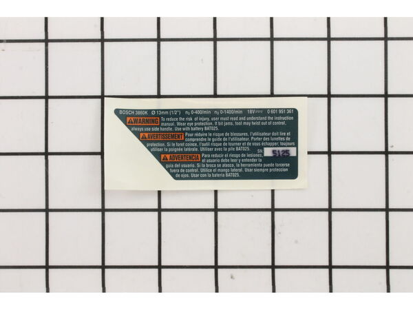 19514066-1-M-Bosch Tool-2610998400-REFERENCE PLATE