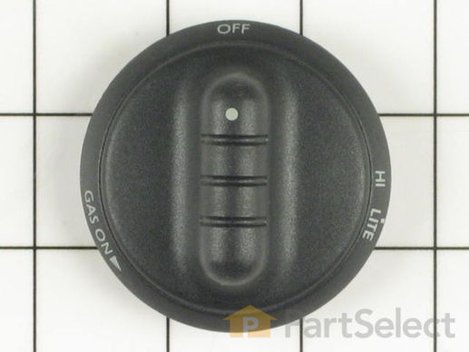 2032243-1-M-Whirlpool-314495B-Top Burner Knob - black