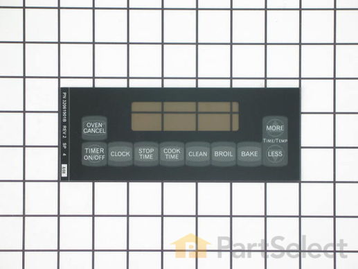2034624-1-M-Whirlpool-32061901B-Clock Overlay Membrane - Black