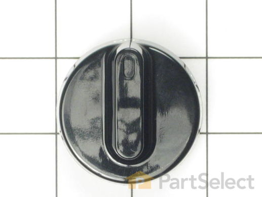 2091873-1-M-Whirlpool-7733P038-60-Surface Burner Knob -  Black/Chrome