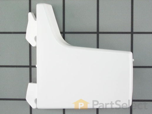 2120244-1-M-Whirlpool-D7681803-Retainer End Cap - Left Side - White