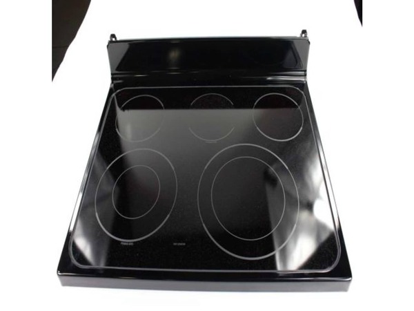 2322140-1-M-GE-WB62T10640-RANGETOP GLASS Assembly BK