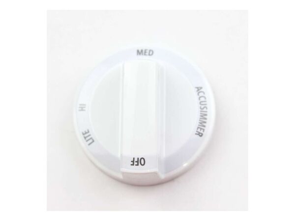 2329738-1-M-Whirlpool-W10177198-Knob, (Accusimmer) (White)