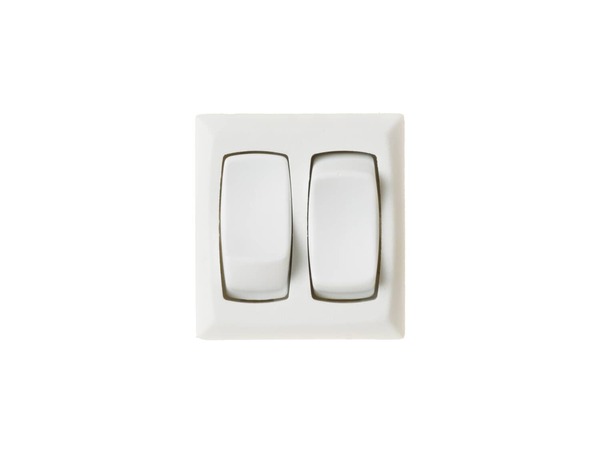 236481-1-M-GE-WB23X5096         -Light/Fan Switch - White