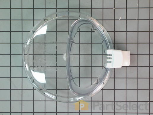 2372907-1-M-Whirlpool-W10280898-Bowl Cover - Clear with White Handle