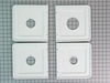Square Drip Pans - Set of 4 - White – Part Number: 318536709